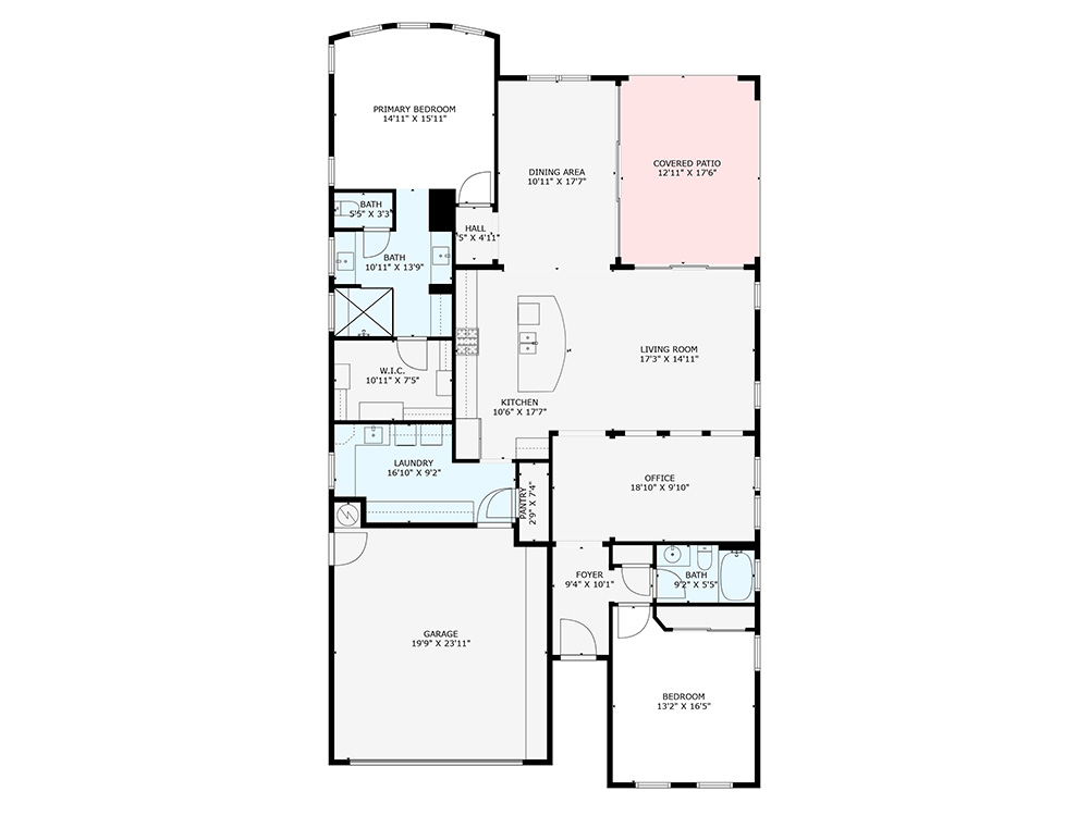 Real Estate Floor Plans with Fixed Furniute